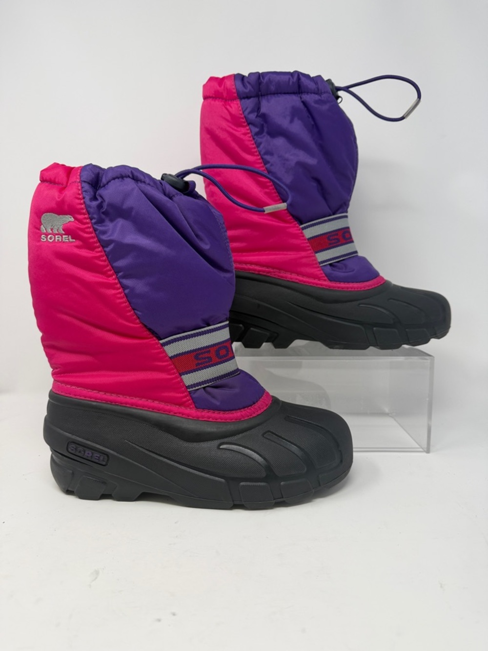 Sorel Kids Insulated Snow Boots in Pink & Purple Size 3